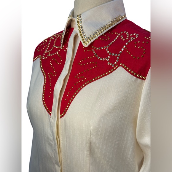 Kippy’s Coronado Swarovski Crystal Embroidered Western Style Riding Shirt - Picture 6 of 11